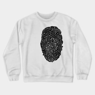 Abstract Black Crewneck Sweatshirt